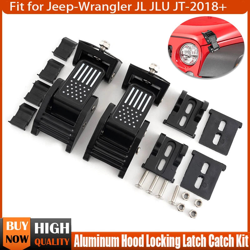 Hood Locking Latch Catch 10 x for Jeep Wrangler JK JKU JL JLU (2007-2024)