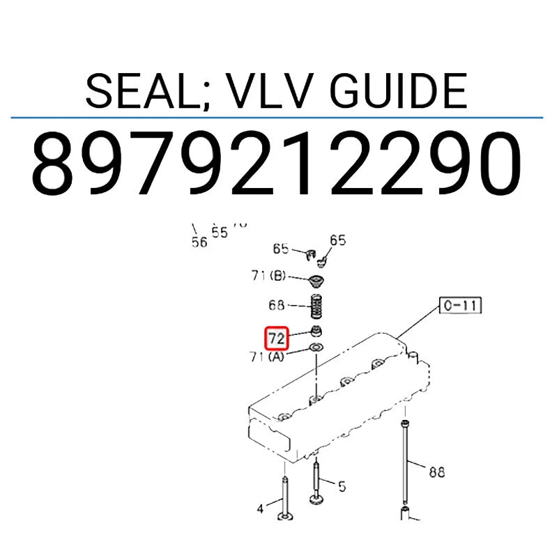 8 x Valve Guide Seals for Isuzu D-Max Ute(2003-2004)