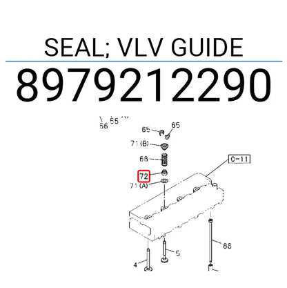 8 x Valve Guide Seals for Isuzu D-Max Ute(2003-2004)