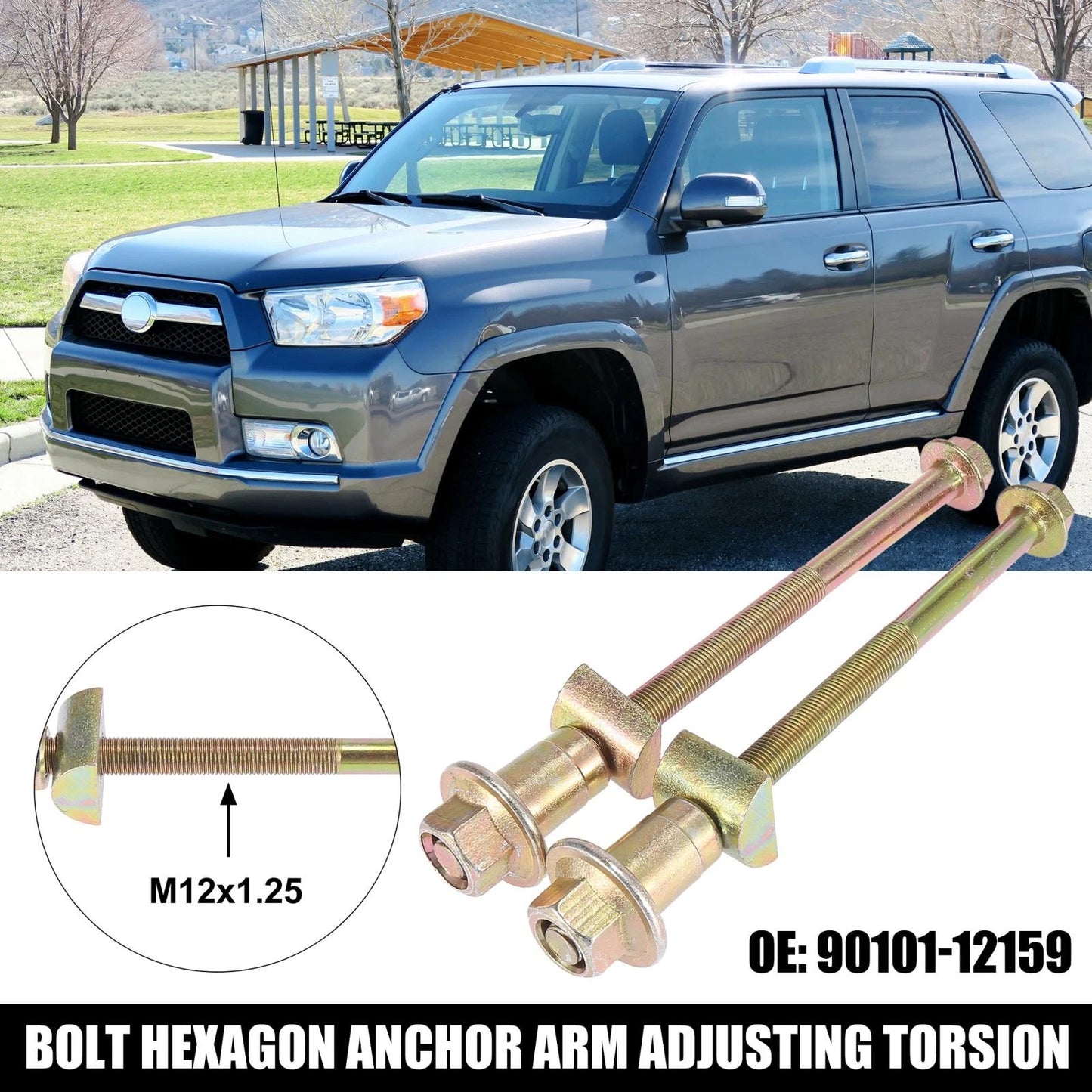Bolt Hexagon Anchor Arm Adjusting Torsion / 2 x / for Toyota Pickup (1984–1988)