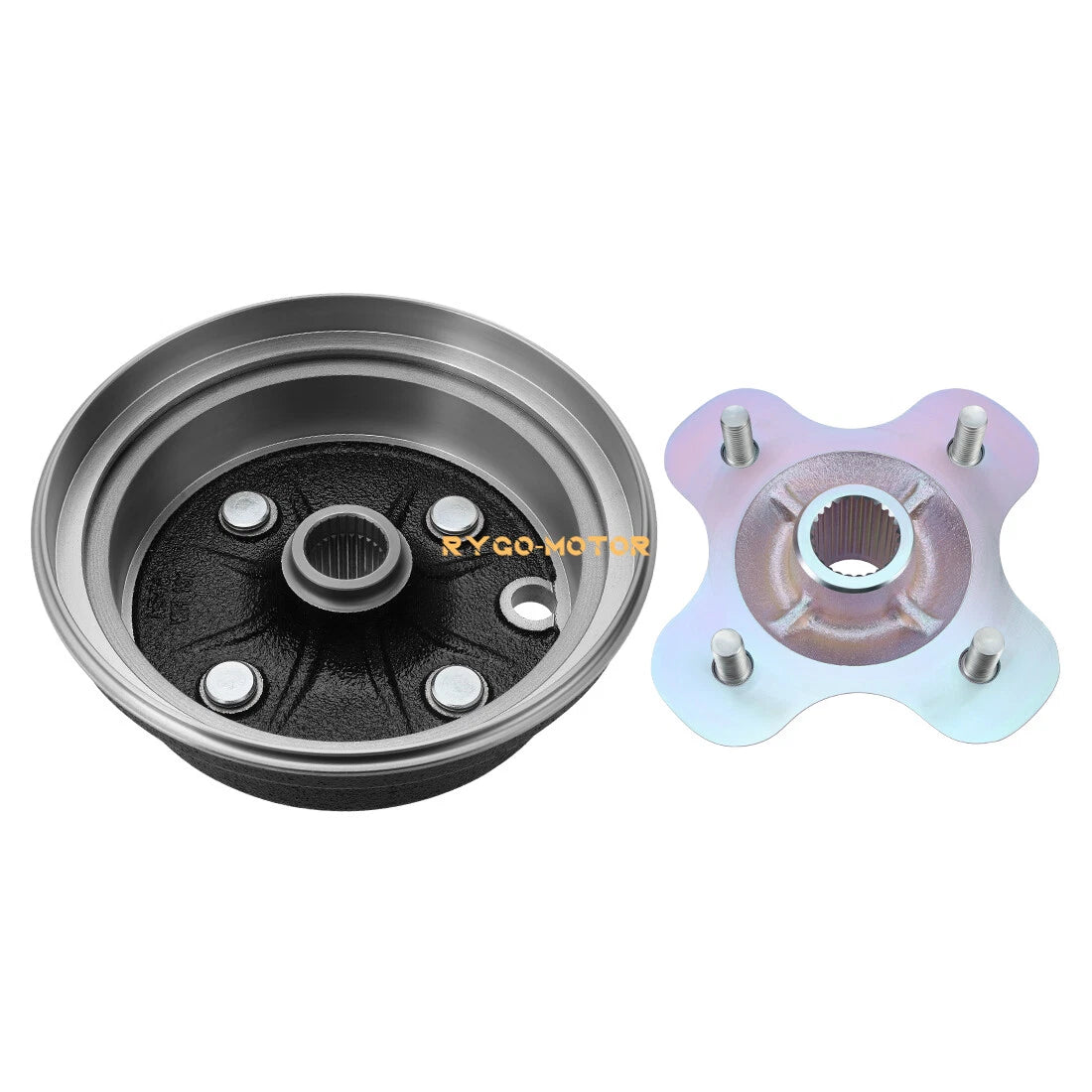 Rear Wheel Axle Hub & Brake Drum for Yamaha Timberwolf 250 YFB250 (1992–1993)