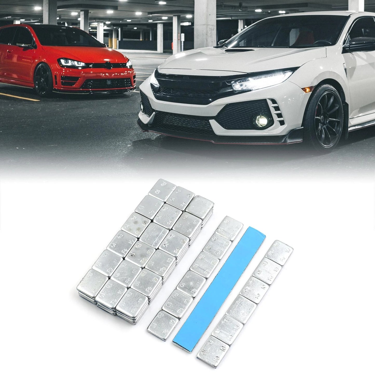2.1oz Adhesive Back Wheel Balance Weights Strips 136x19mm 15pcs