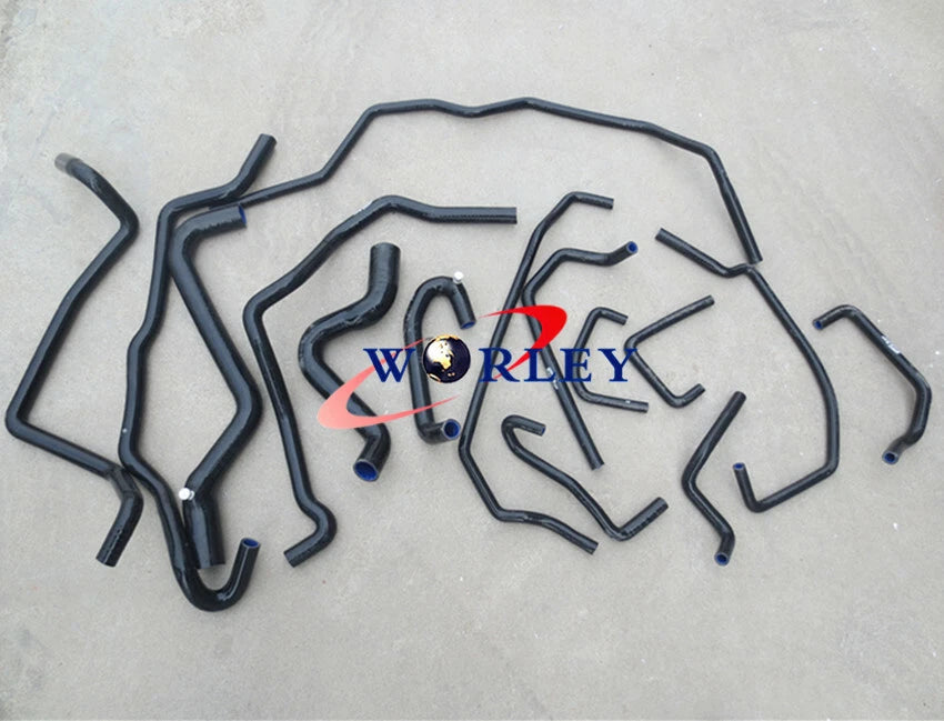 15PC Black Silicone Water/Coolant Hose for Renault 5 R5 GT Turbo (1988-1991)