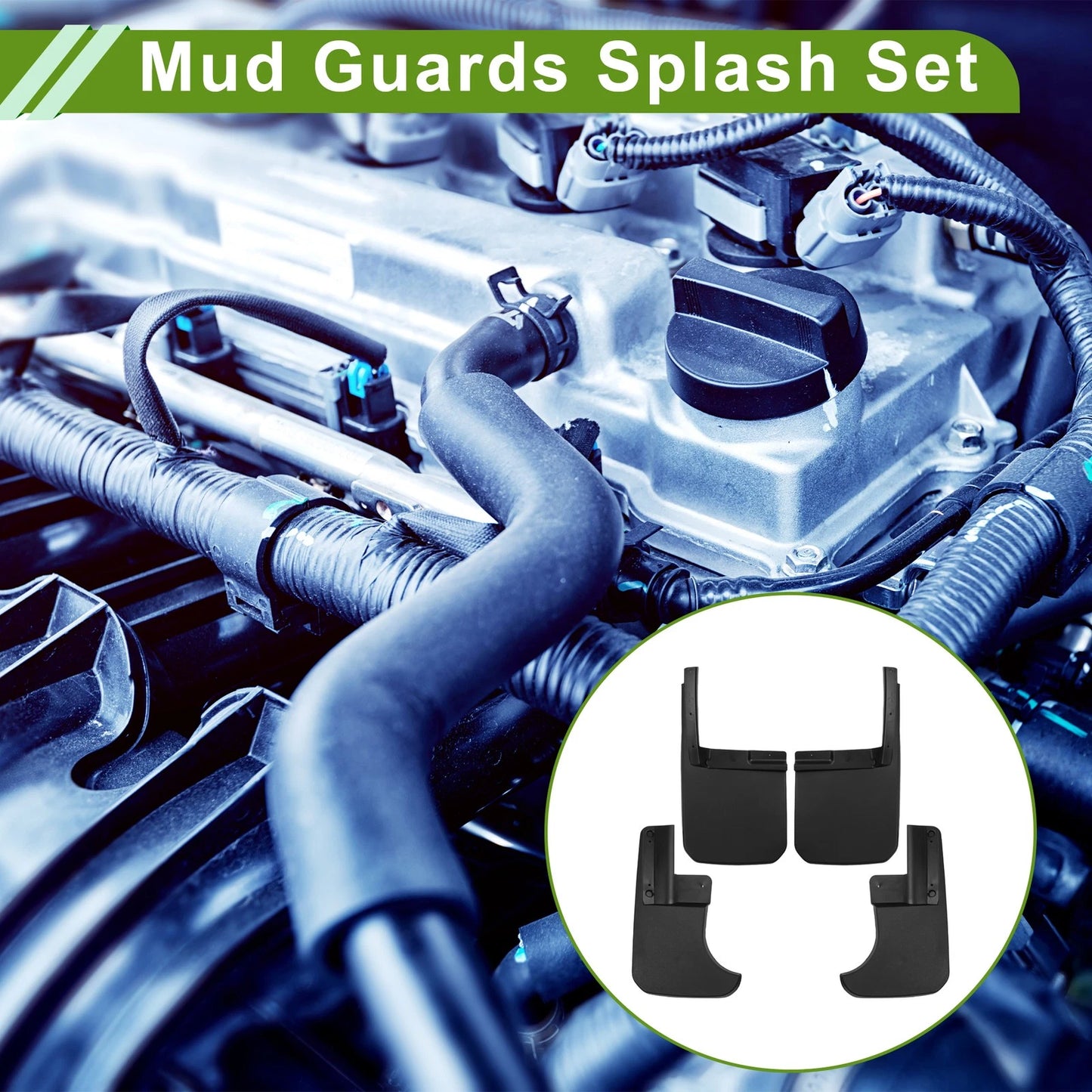 Mud Flaps Splash Guards 1 Set for Jeep Gladiator (2018-2022)