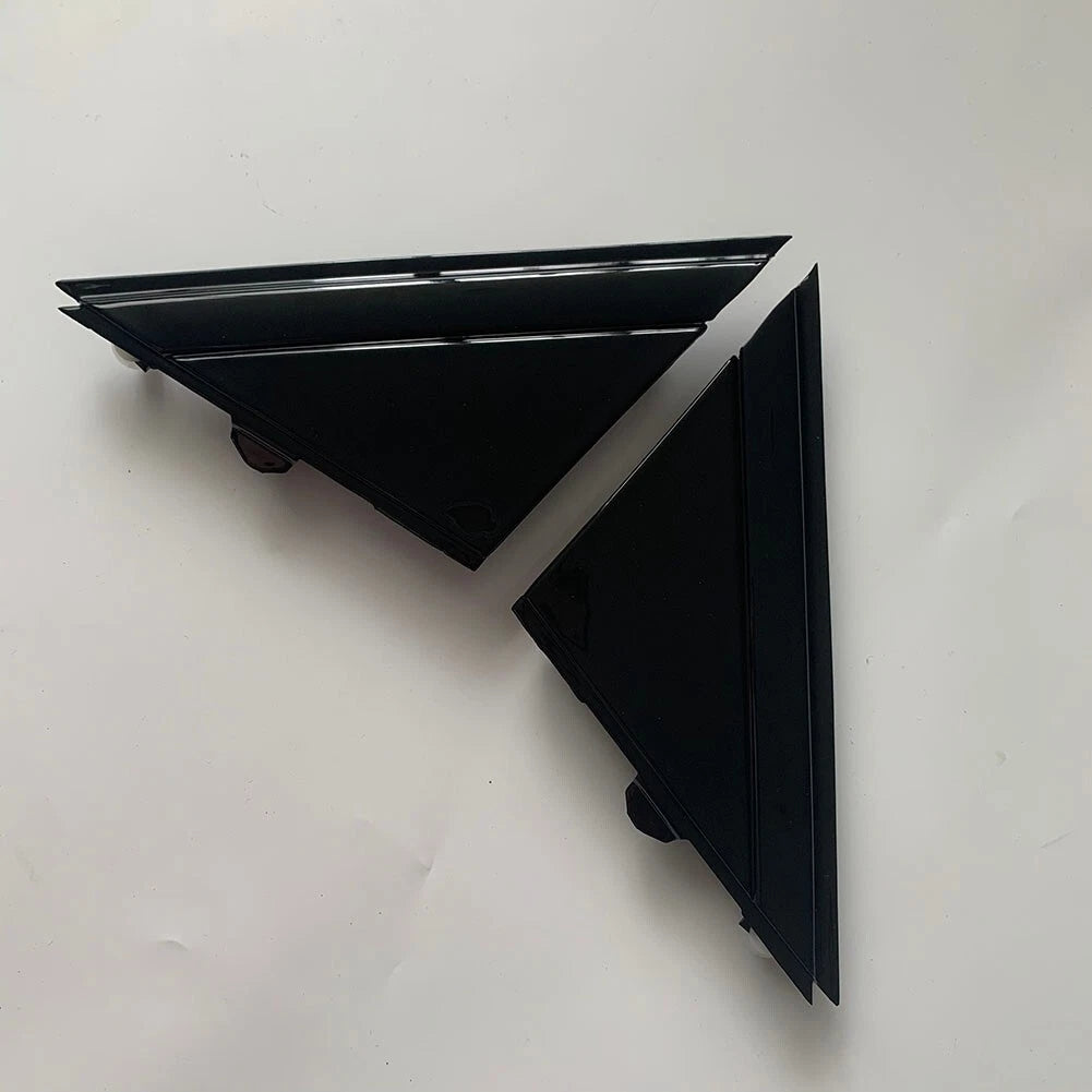 Bright black mirror triangle trim plate for Fiat 500 (2007–2023)