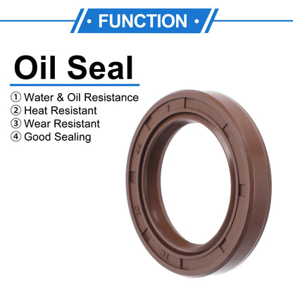 Oil Seal 30x44x7mm FKM Brown 2 x Seal Ring