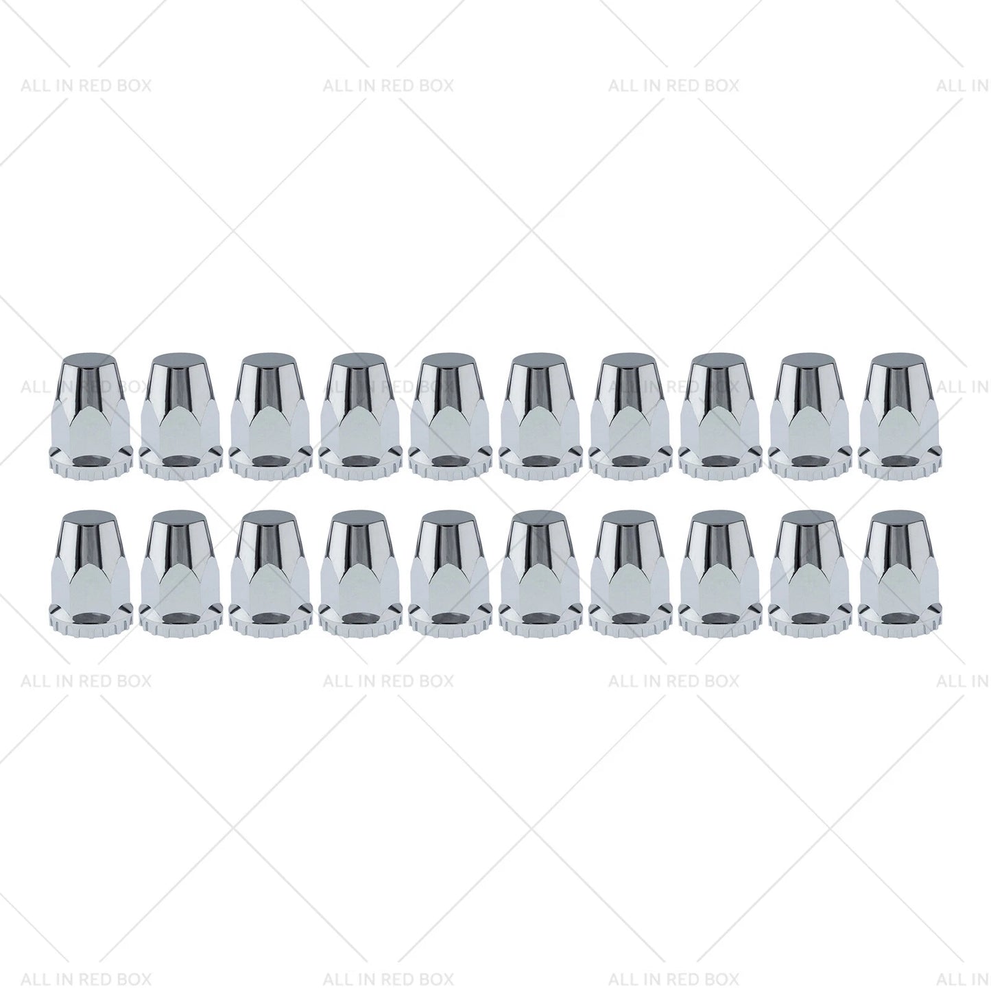 33mm Chrome Nut Covers for Kenworth Freightliner Western Star (20-20)