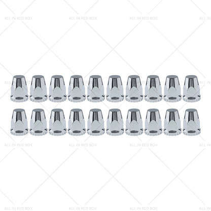 33mm Chrome Nut Covers for Kenworth Freightliner Western Star (20-20)