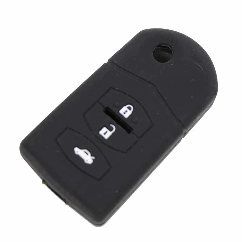 Car Silicone Folding Remote Key Case 3 Button Fit For Mazda 2 3 5 6 RX-8 MX-5