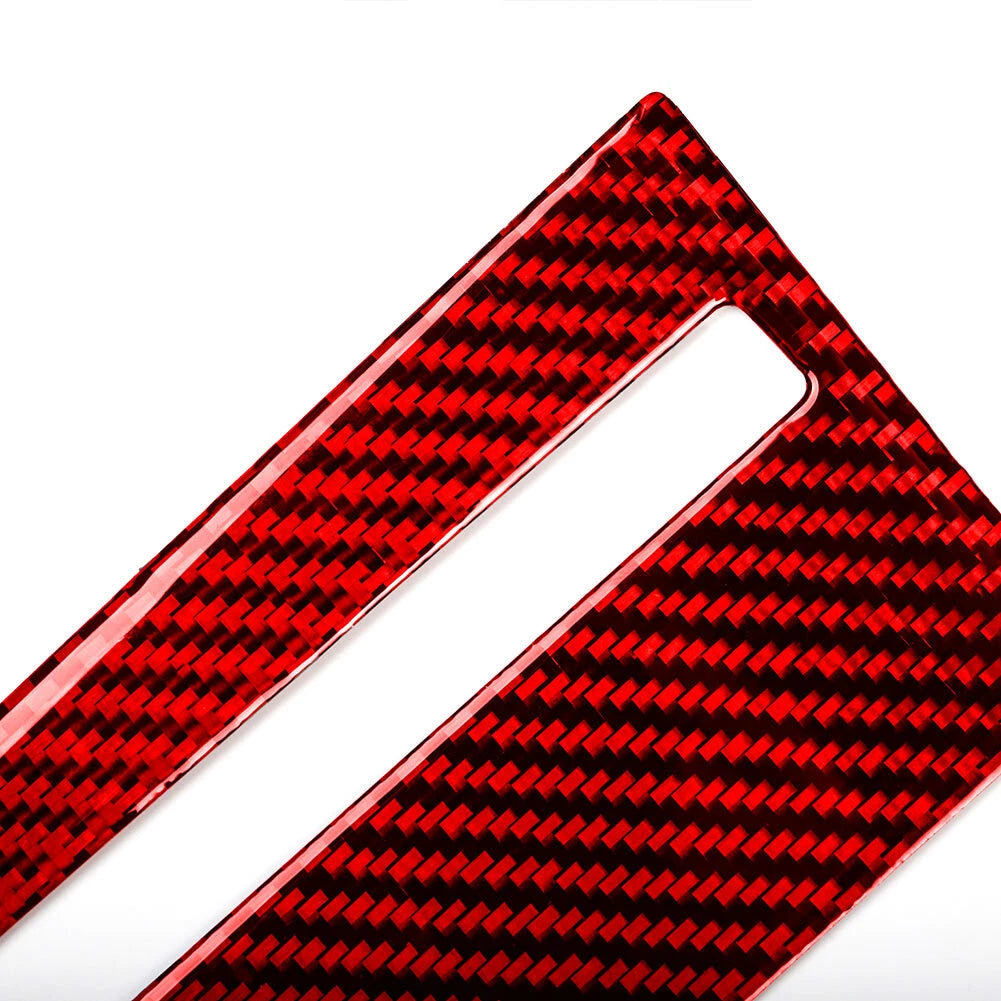 Carbon Fiber Red Central Console CD Panel Cover Trim for Nissan GTR R35 (08-16)