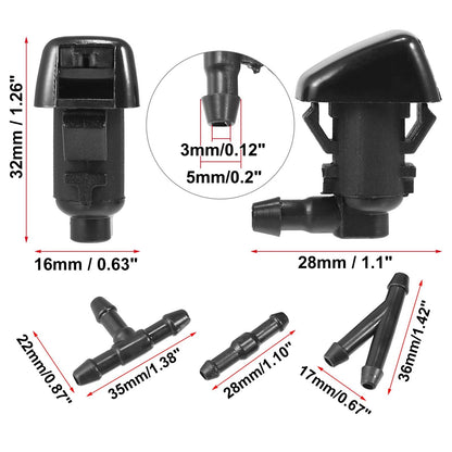 4 x Front Windshield Washer Nozzles for Jeep Cherokee (2014-2023)