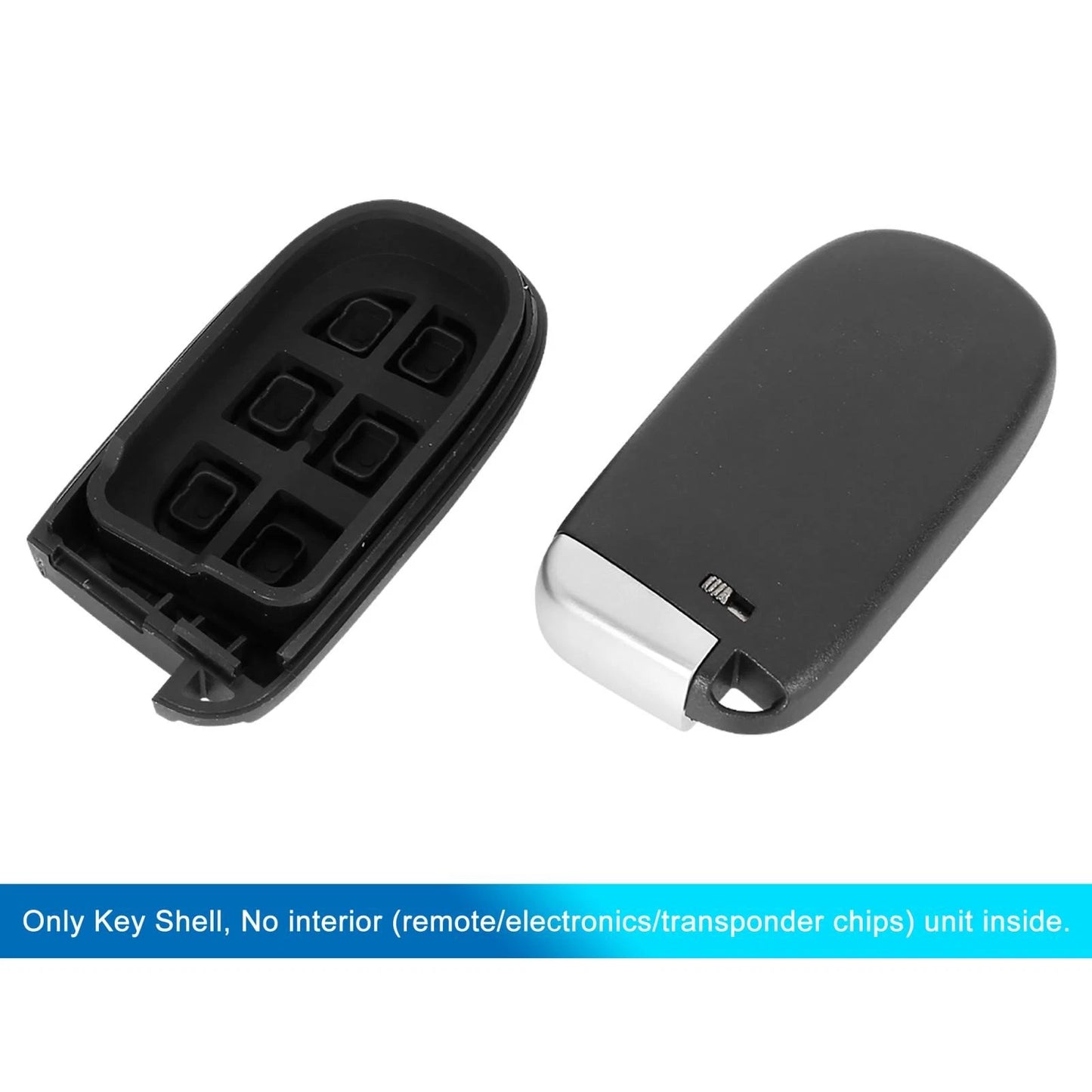 Black Car Key Fob Shell Case for Jeep Cherokee (2014-2018) 4 Button