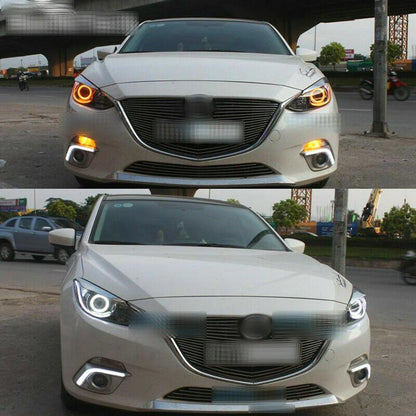2 x 70mm COB LED Angel Eyes Halo Ring Fog Lamp Lights