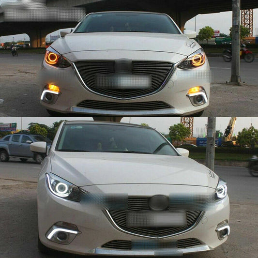 2 x 70mm COB LED Angel Eyes Halo Ring Fog Lamp Lights