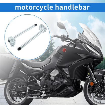 Pair 31mm Motorcycle Handlebar for ATV Aluminum Alloy Silver Tone