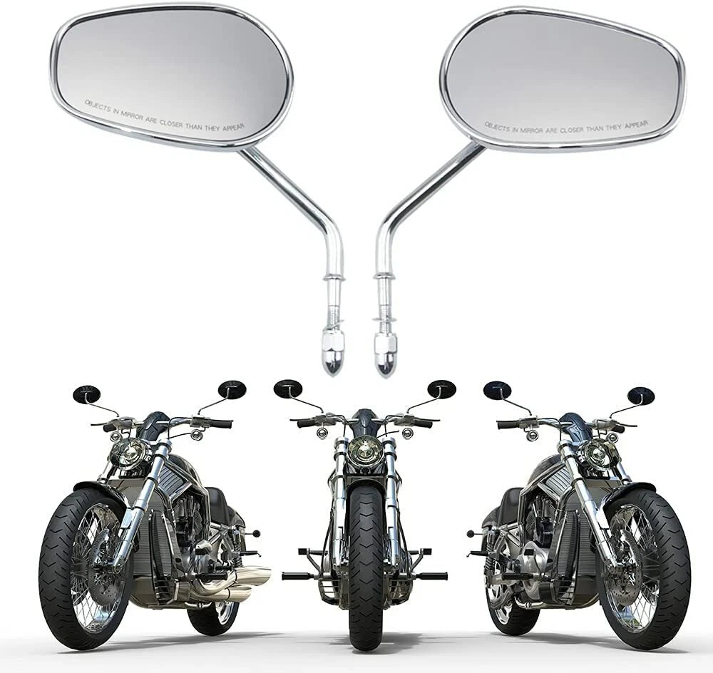 Chrome Motorcycle Rear View Side Mirrors for Harley Davidson