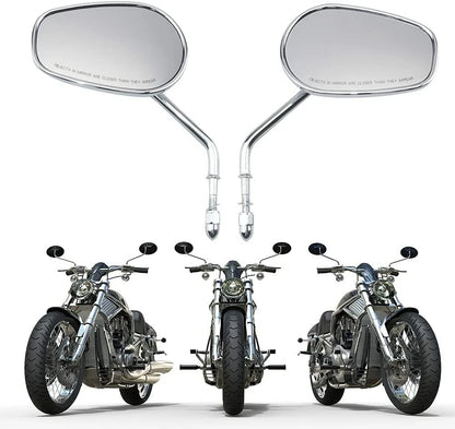 Chrome Motorcycle Rear View Side Mirrors for Harley Davidson