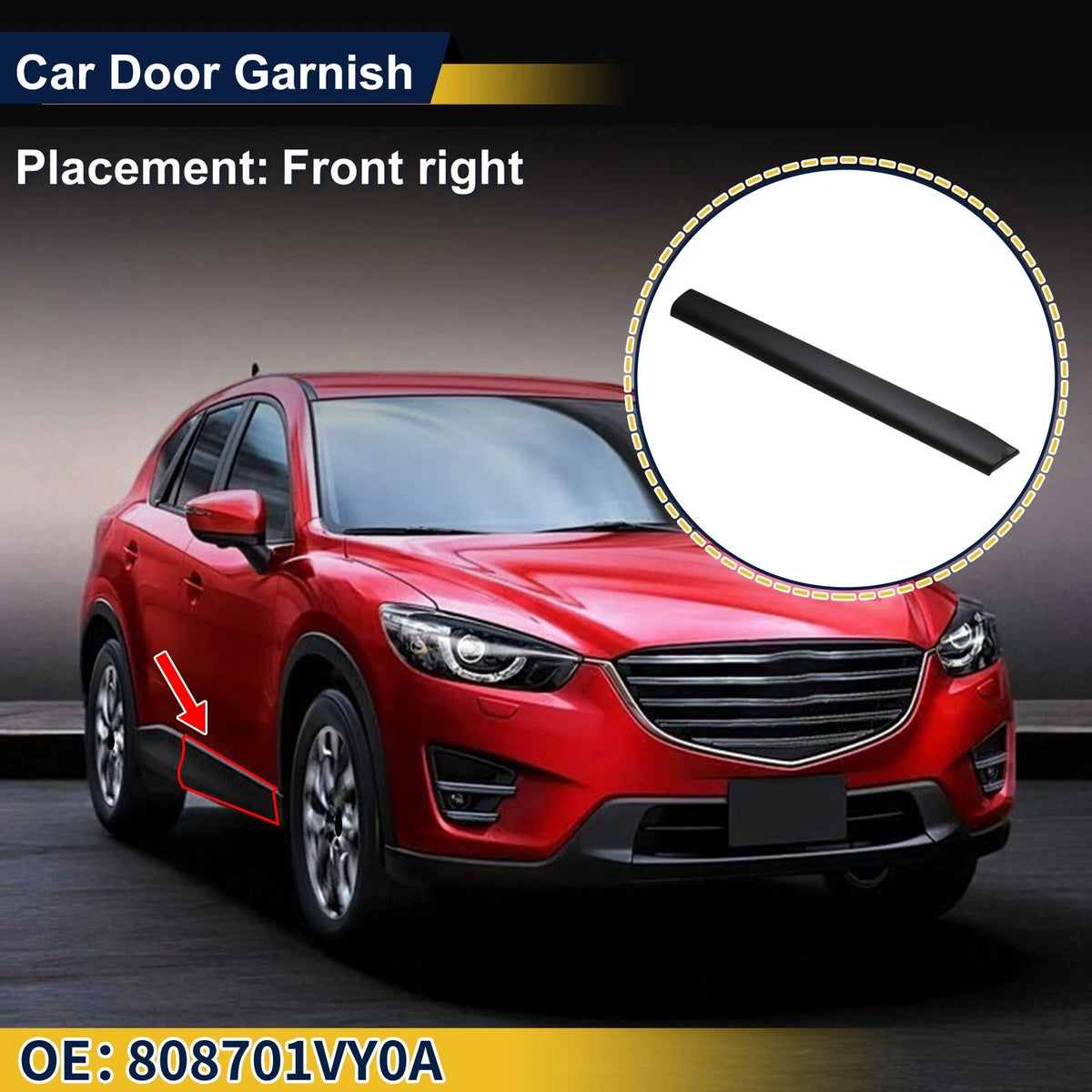 Lower Trim Door Side Front Right for Nissan Rogue (2008-2013)
