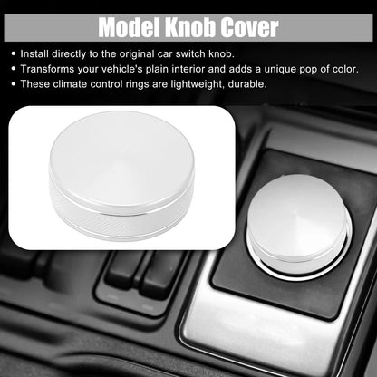Knob Cover for Subaru Forester Impreza XV Crosstrek 2019-2021 Silver Tone