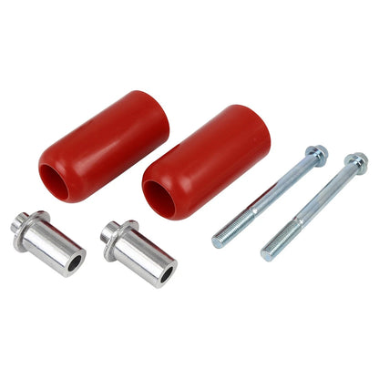 Pair 10mm Frame Sliders Anti Crash Protector Red for Motorcycle
