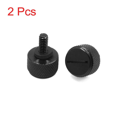 2 x Black 6mm Thread Diameter Motorcycle Seat Bolt Screw for Harley Davidson