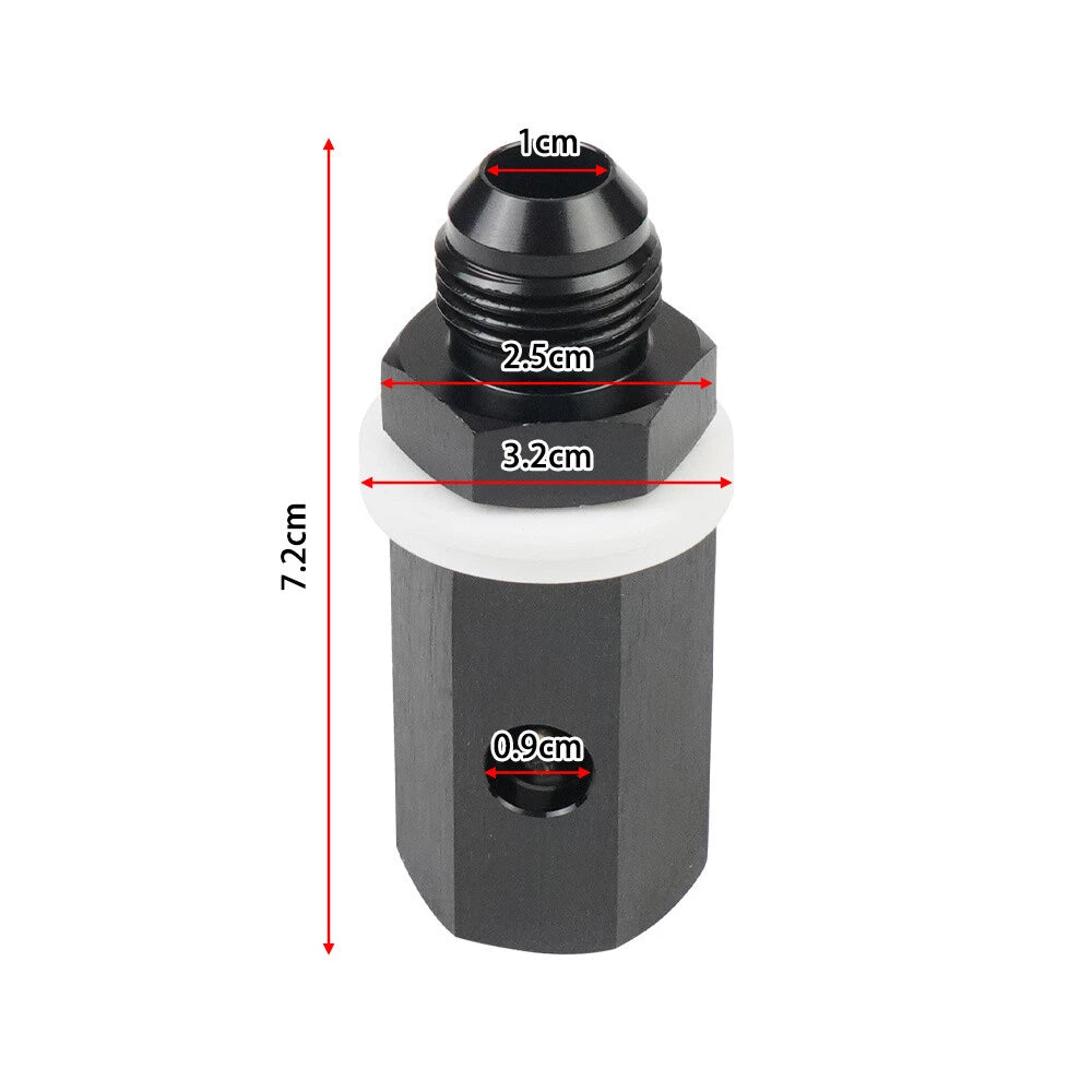 8AN Male Fuel Cell Tank Vent Valve for Fuel Systems