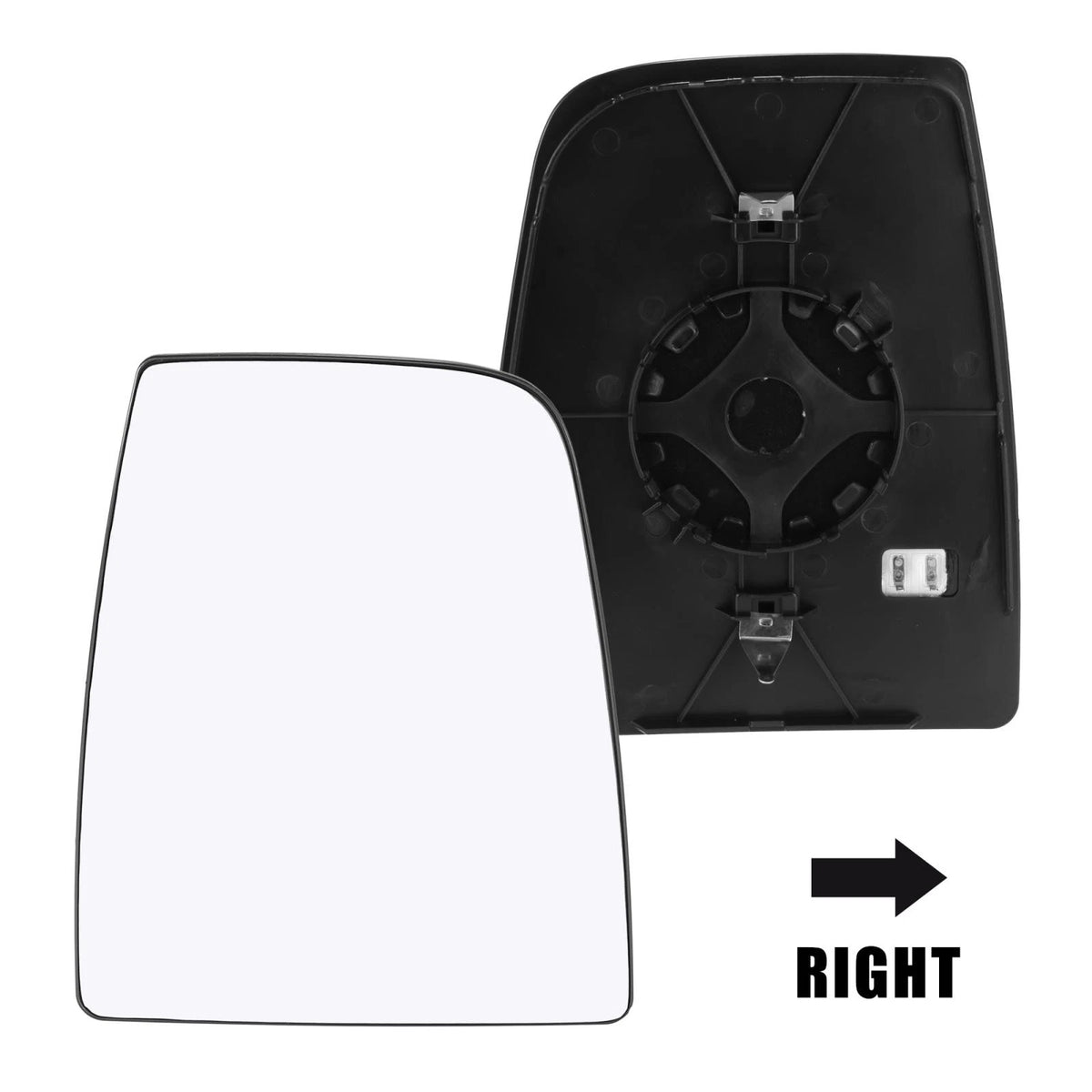 Heated Right Side Rearview Mirror Glass w/ Backing Plate for Ford Transit (2015-2020)