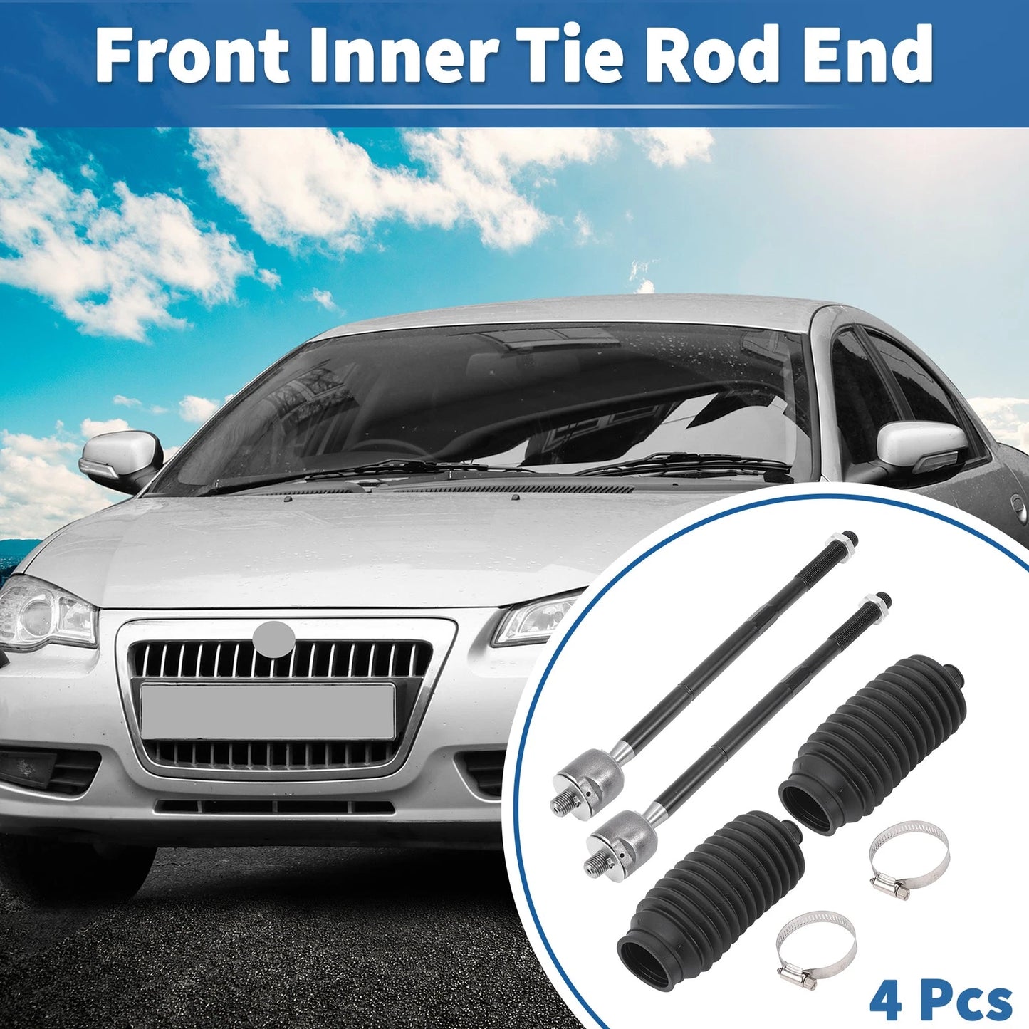 4 x Front Inner Tie Rod End Links for Chrysler 300 (2011-2014)