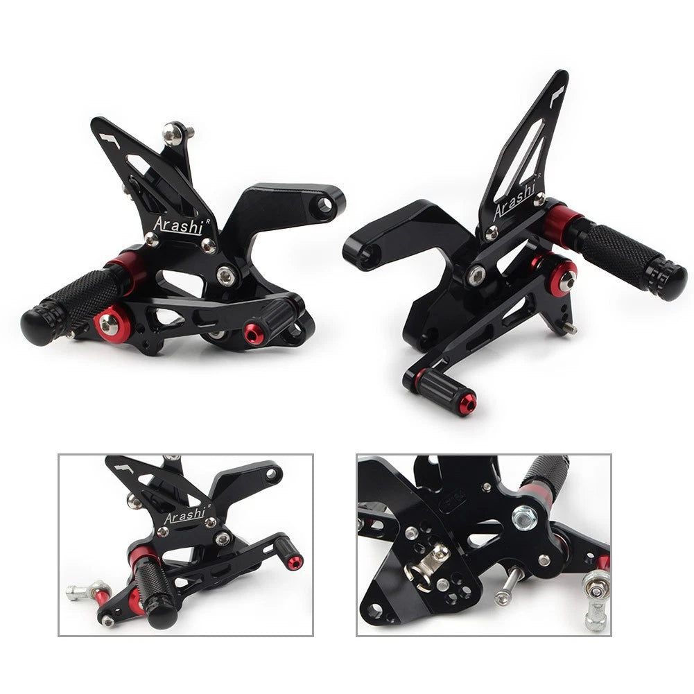 Aluminum Rear Sets Footpegs for Kawasaki Z900 2021-2023 (2 x Black)