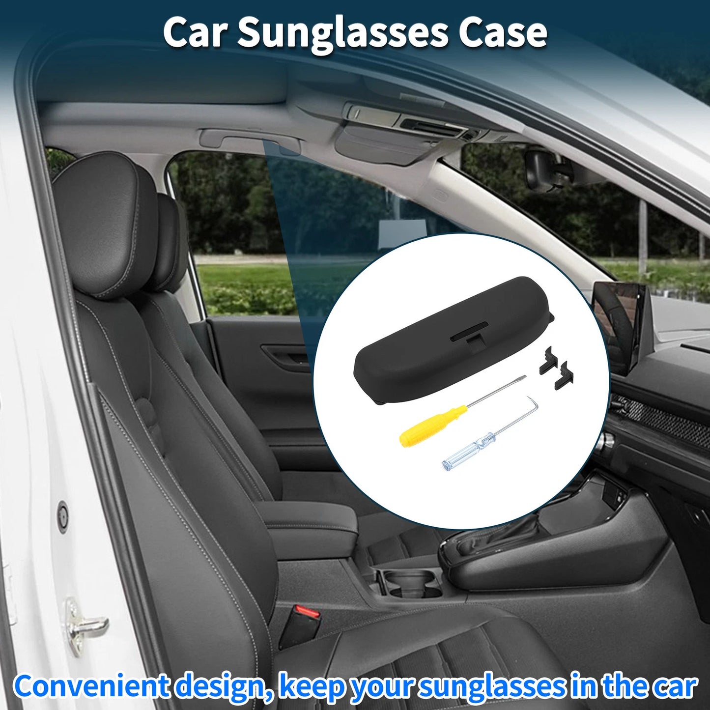 Sunglasses Case for Mercedes-Benz C Class Eyeglasses Holder Storage Black