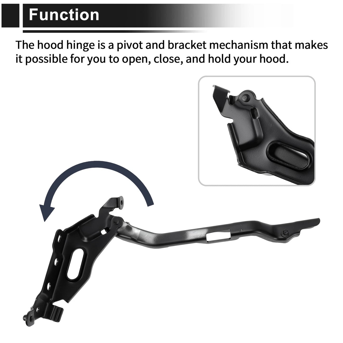 Hood Hinges 1 Pair for Ford F-150 (2015-2020)