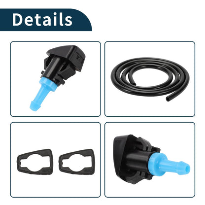 Windshield Washer Nozzle With Gasket, Fluid Hose for Dodge Grand