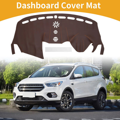 Dashboard Cover Mat for Ford Escape (2013-2019) Brown Anti-Slip
