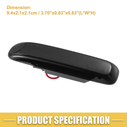 Front LED Side Marker Light for BMW Black Lens Amber Light 2 x 63132228591