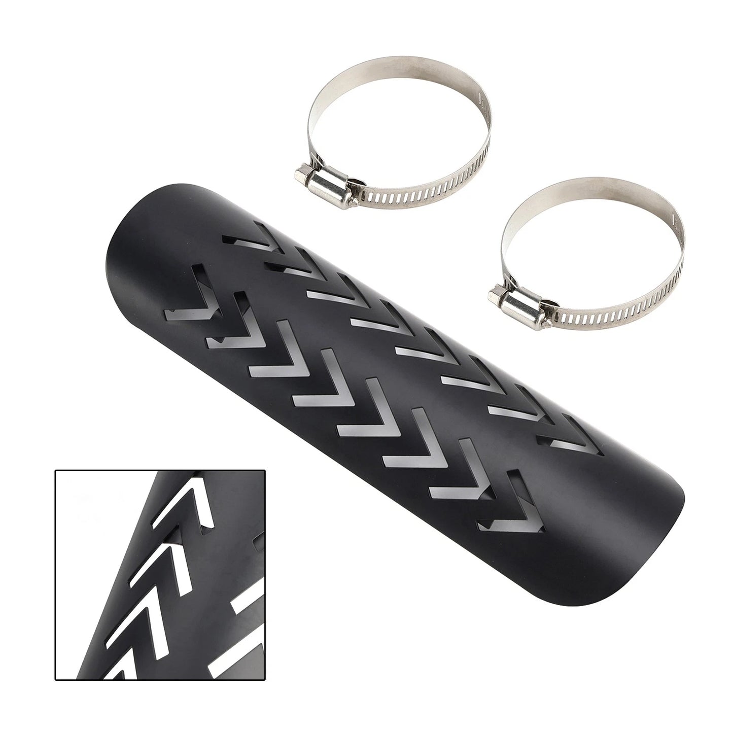Exhaust Pipe Mount Cover Black for Motorcycle