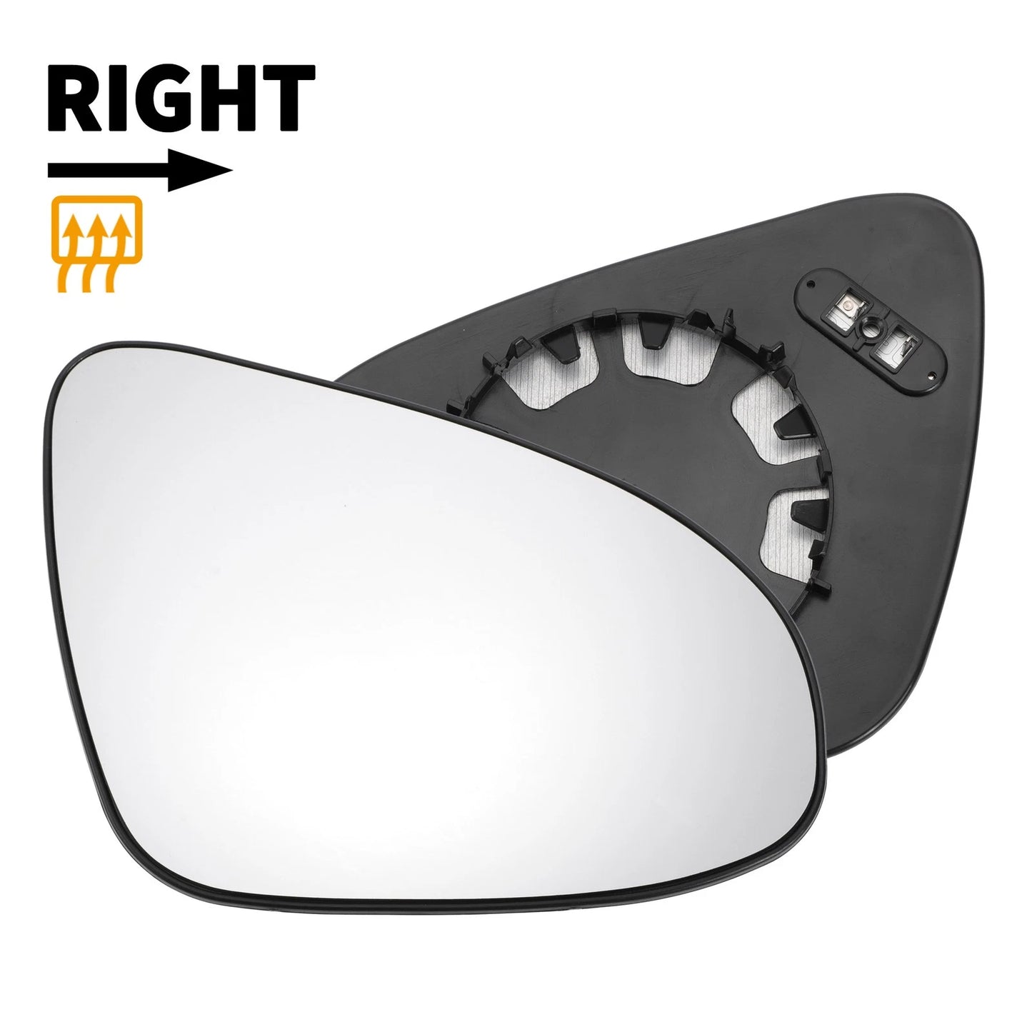 Right Side White Heated Mirror Glass for TOYOTA C-HR (2016–2023)