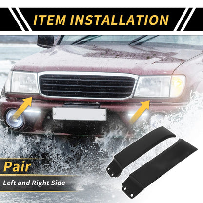 2 x Pair Front Bumper Grille Headlight Filler for Toyota Tundra (2007–2013)