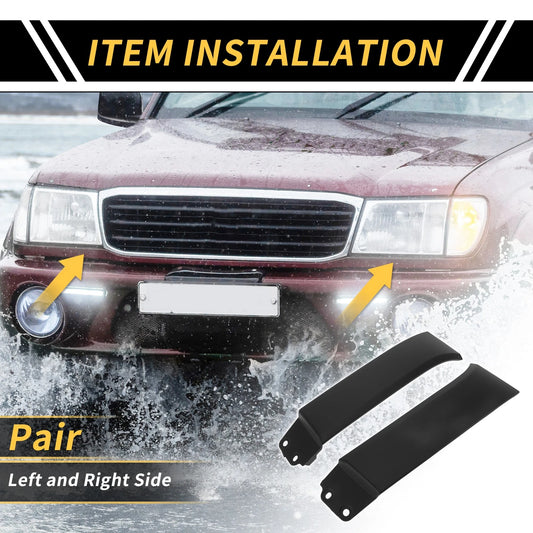 2 x Pair Front Bumper Grille Headlight Filler for Toyota Tundra (2007–2013)
