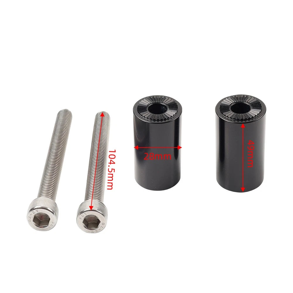 49MM Clip-On Handlebar Riser Extension Adapter for Motorcycle (Fits Various Models)