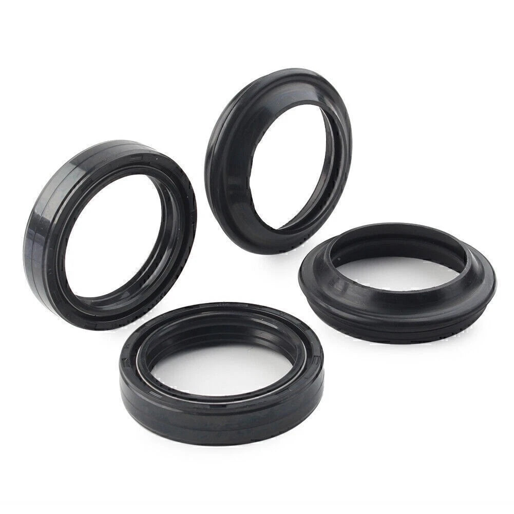 4 x Black Oil Seals Dust Seals for Front Fork Damper Shock Absorber (All Years)