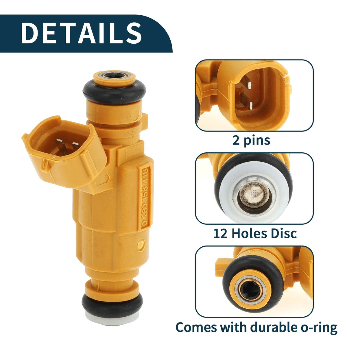 Fuel Injector 1.8L for Nissan Tiida (2009-2016) 1 Pc Yellow