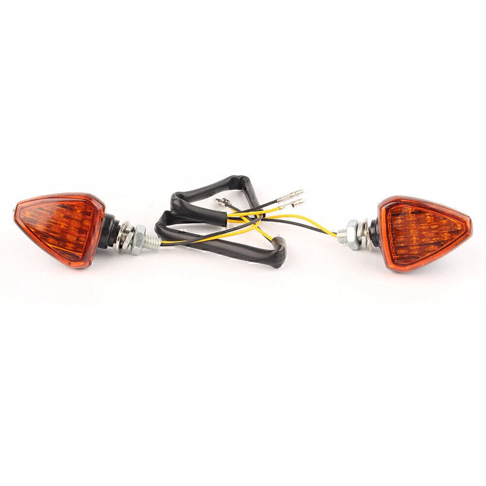 Orange Lens LED Turn Signal Lights for Motorcycle ATV Dirt Bike