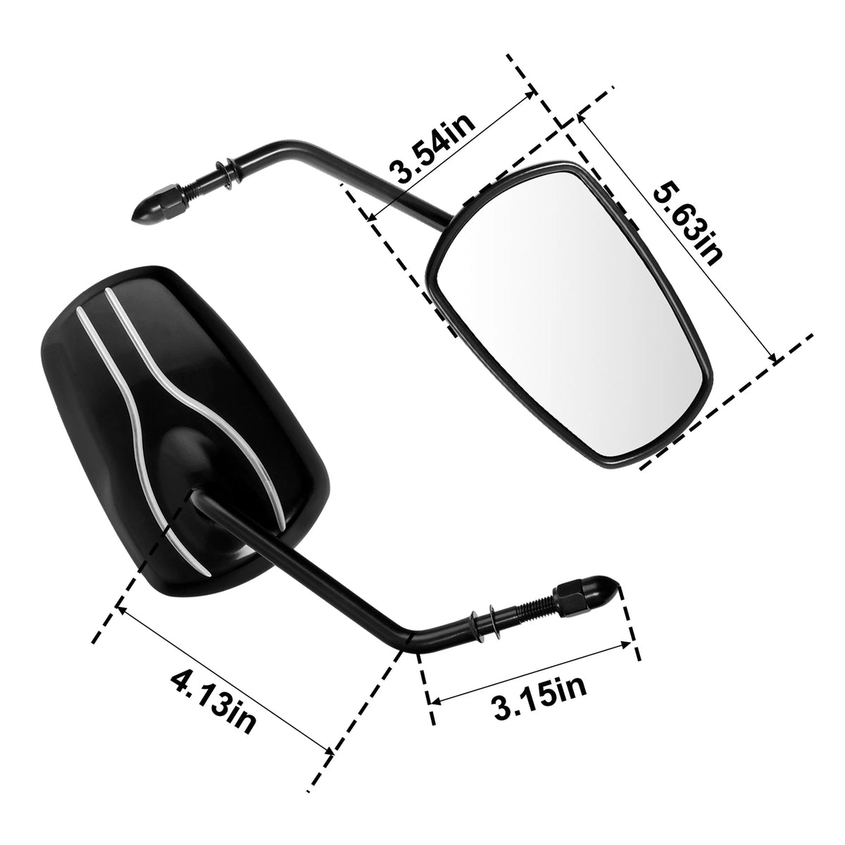 8mm Rear View Mirrors for Harley Road Glide Electra Street Glide Sportster