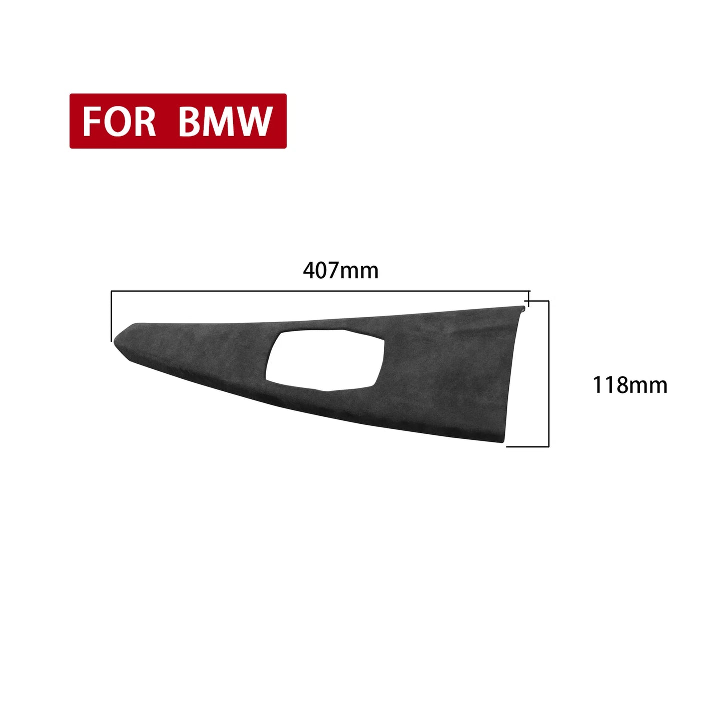 Center Console Panel Cover for BMW 3/4 Series (2013-2019) Black Leather
