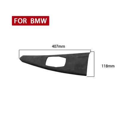 Center Console Panel Cover for BMW 3/4 Series (2013-2019) Black Leather