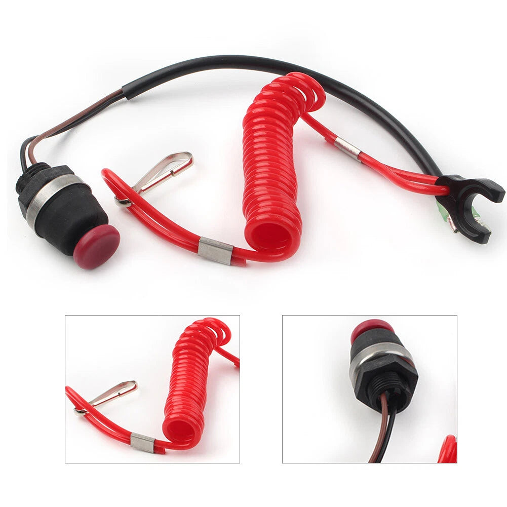 Boat Kill Switch Tether Cord Lanyard for Mercury Tohatsu Outboard Engine