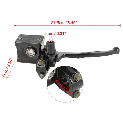 Front Black Metal Motorcycle Brake Master Cylinder Pump Lever for Yamaha ZY125