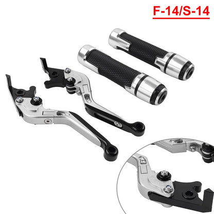 Silver Extendable Brake Clutch Levers Grips Set for Suzuki GSX1400 (2001-2008)