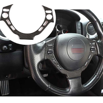 Full Carbon Fiber Steering Wheel Button Cover Trim for Nissan GTR R35 2009-2016