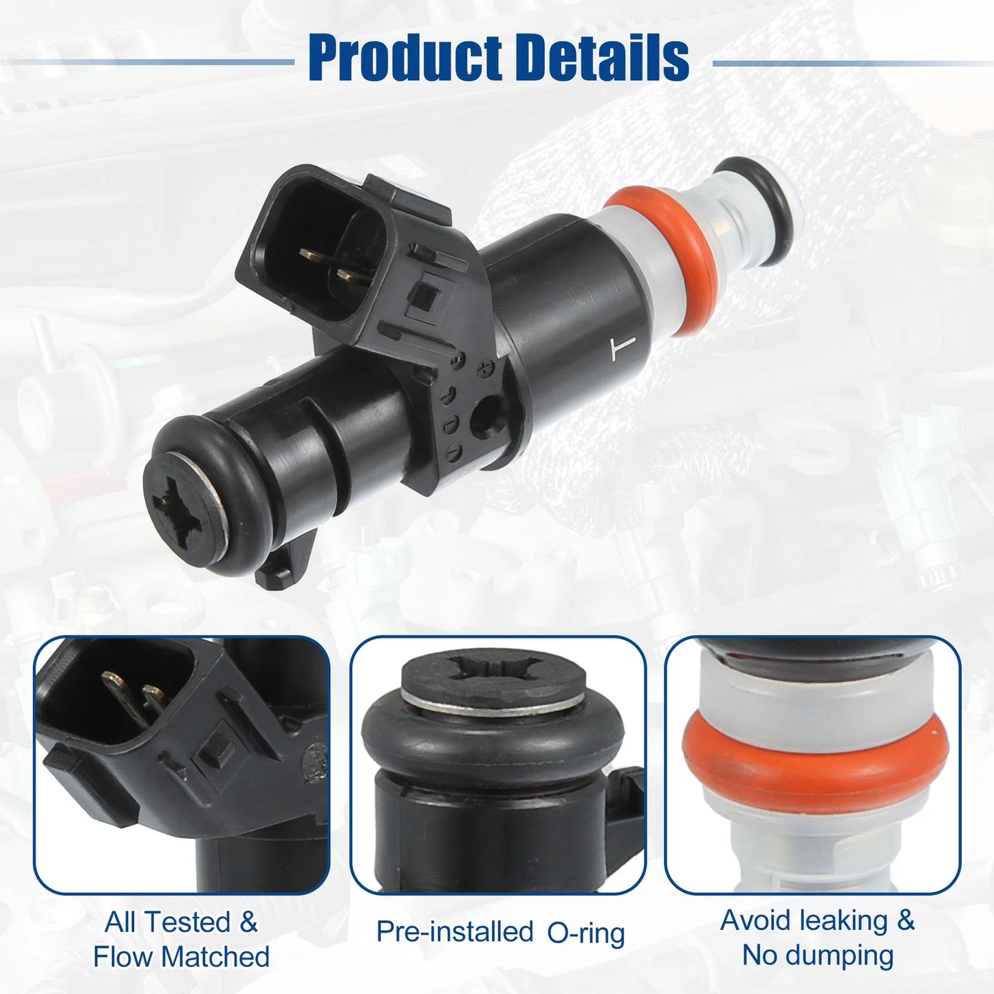 4 x Fuel Injector Nozzle for Honda Civic Si 2.0L HATCHBACK (2002)
